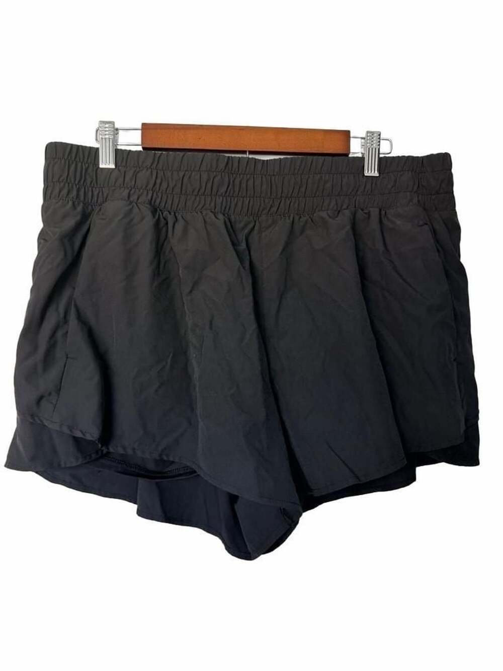 Avia Women's Black Active Athletic Shorts with Pockets and Elastic Waistband_197
